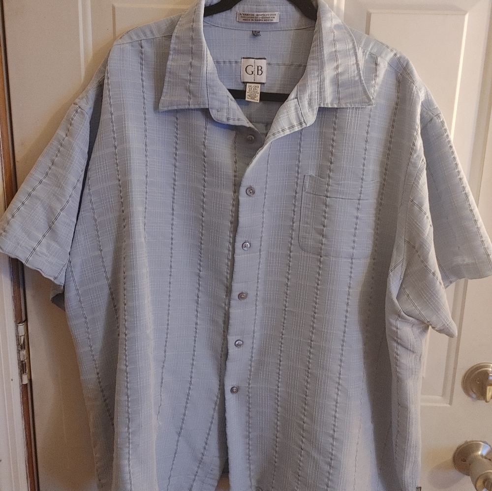 Geoffrey Beene short sleeve button down men's shirt size 3X